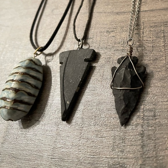 Antique Fossil & Arrowhead Necklace Bundle UNISEX - Picture 4 of 5
